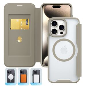 PU Leather Magnetic Flap Phone Case with Magsafe In Green For iPhone 16 Pro Max (FC37-IPH16MAXGR)