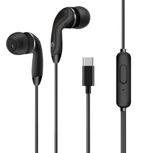 REIKO IN-EAR HEADPHONES WITH MIC FOR TYPE-C IN BLACK SKU:HS1490-TYPECBK