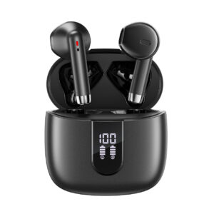 320mAh BT 5.4 Type-C black Clear sound black long battery life wireless earbuds True Wireless Stereo