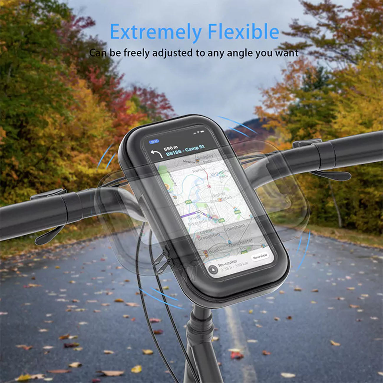 360 degree Rotation Universal Detachable Bicycle Motorbike holder 6.3 inch Cell Phone Holder SKU:HLD-VD005BK - Image 7