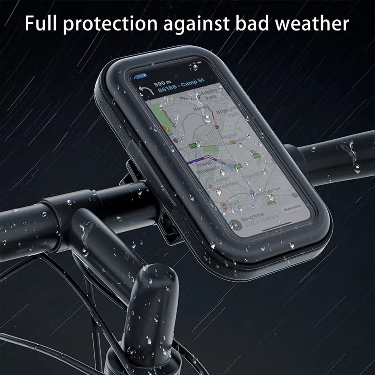 360 degree Rotation Universal Detachable Bicycle Motorbike holder 6.3 inch Cell Phone Holder SKU:HLD-VD005BK - Image 8