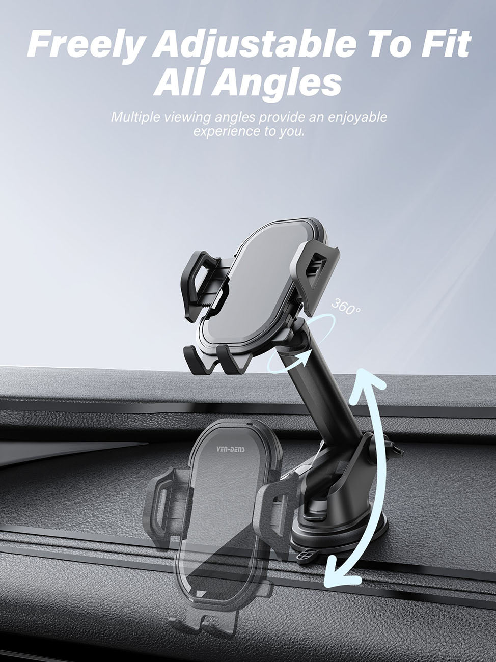 Universal Phone Holder for Dashboard or Windshield Clip Type Strong Anti-Shake Foldable for Phones - Image 5