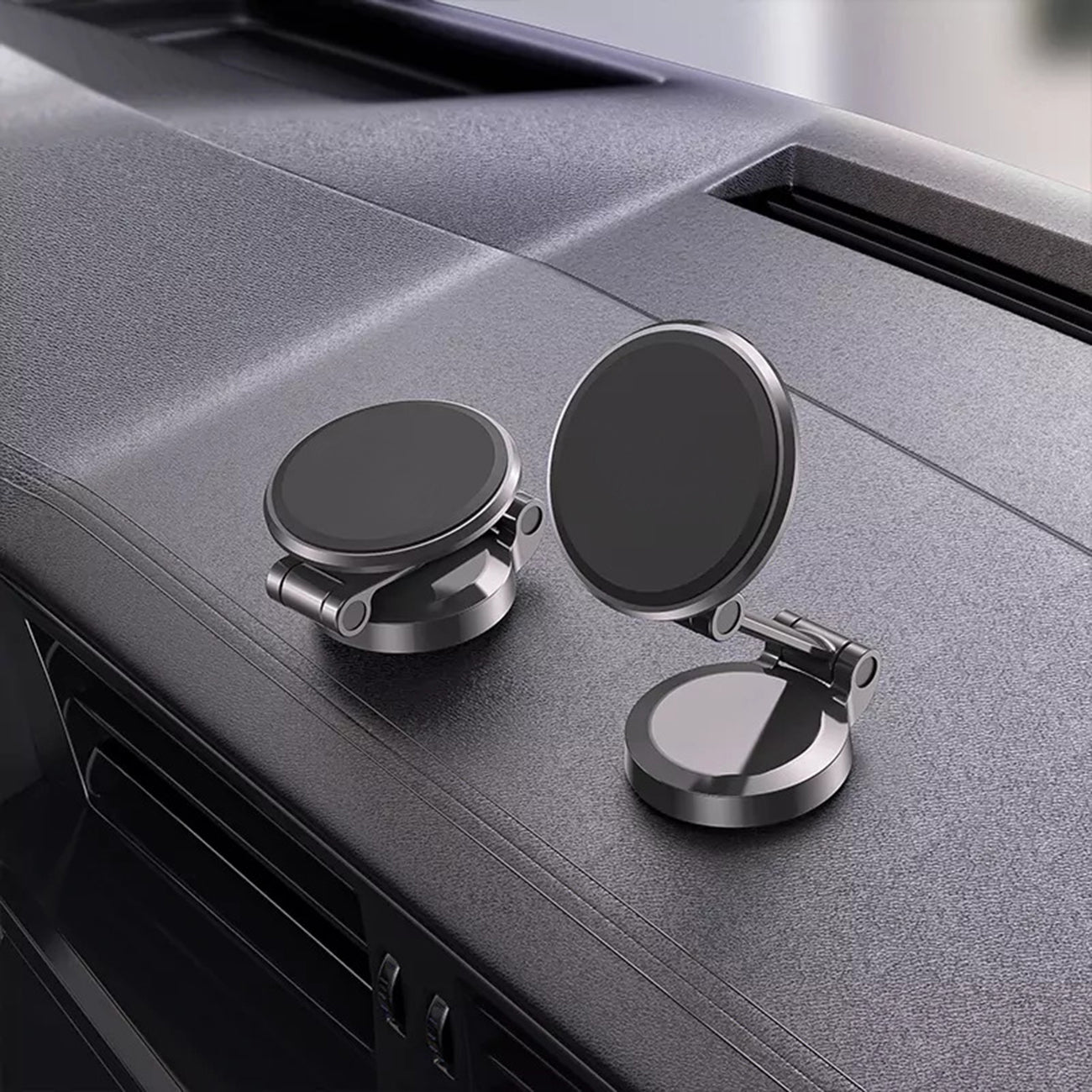 360¡ã rotating magnetic holder for car with a sticky base SKU: HLD-VDHD040BK - Image 2