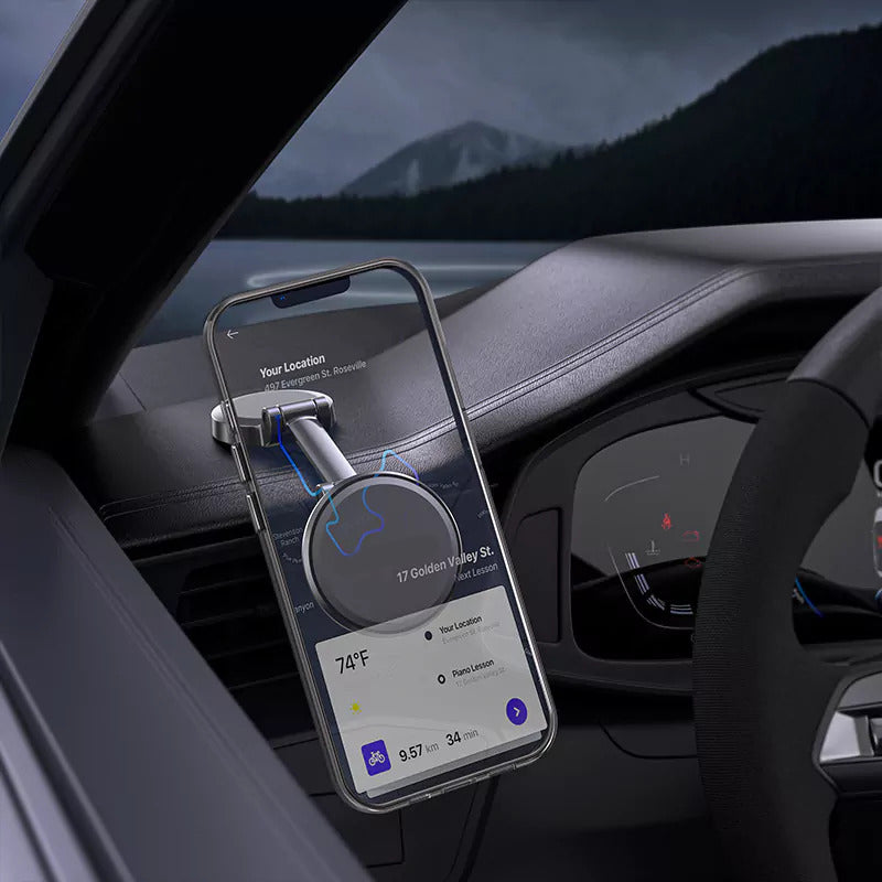 360¡ã rotating magnetic holder for car with a sticky base SKU: HLD-VDHD040BK - Image 3