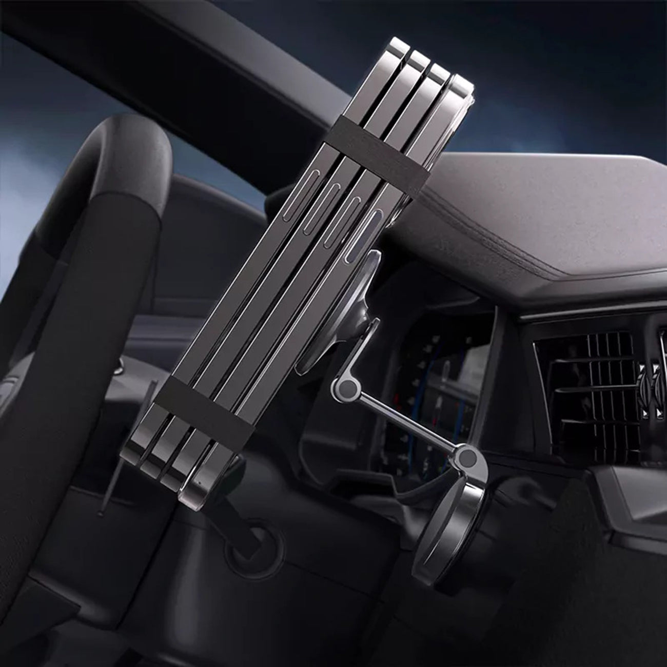 360¡ã rotating magnetic holder for car with a sticky base SKU: HLD-VDHD040BK - Image 4