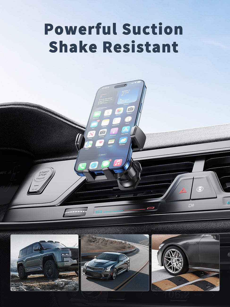 Strong suction cup foldable Phone holder car holder Universal Smartphone Holder for Car/desk SKU:HLD-VD047BK - Image 3