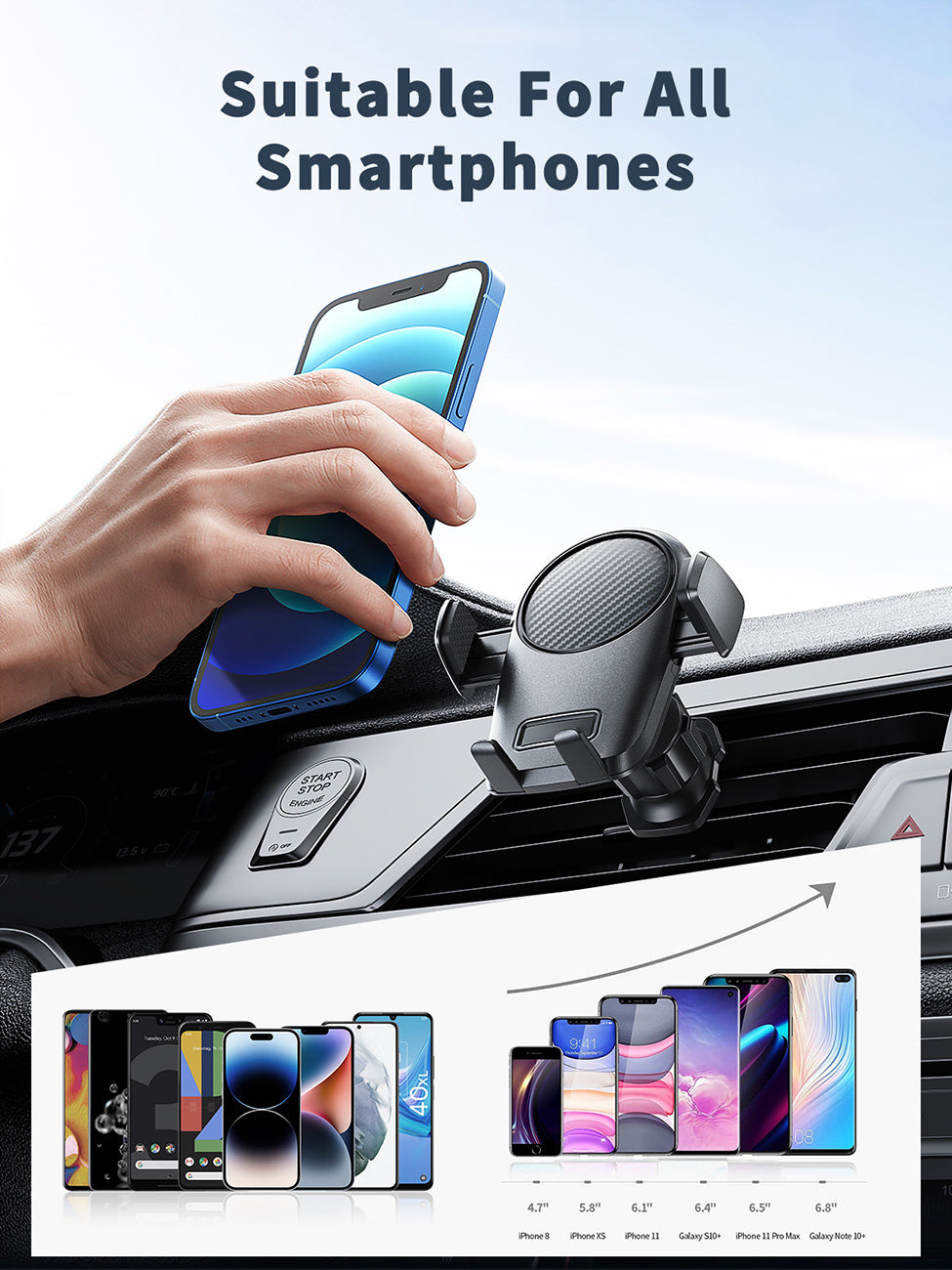 Strong suction cup foldable Phone holder car holder Universal Smartphone Holder for Car/desk SKU:HLD-VD047BK - Image 7