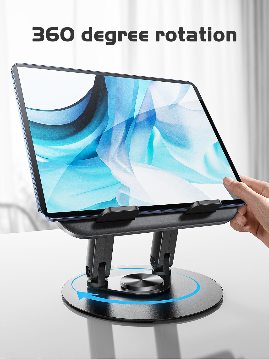 stable ABS tablet Phone Stand, Universal Smartphone Holder for tablet, laptop in black SKU:HLD-VD052BK - Image 6