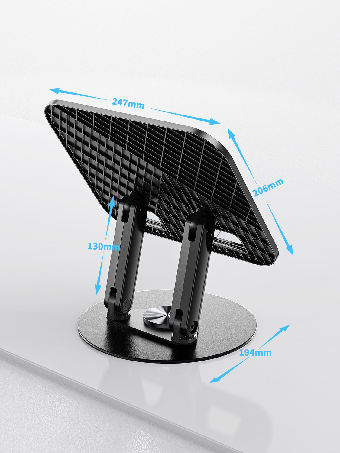 stable ABS tablet Phone Stand, Universal Smartphone Holder for tablet, laptop in black SKU:HLD-VD052BK - Image 7