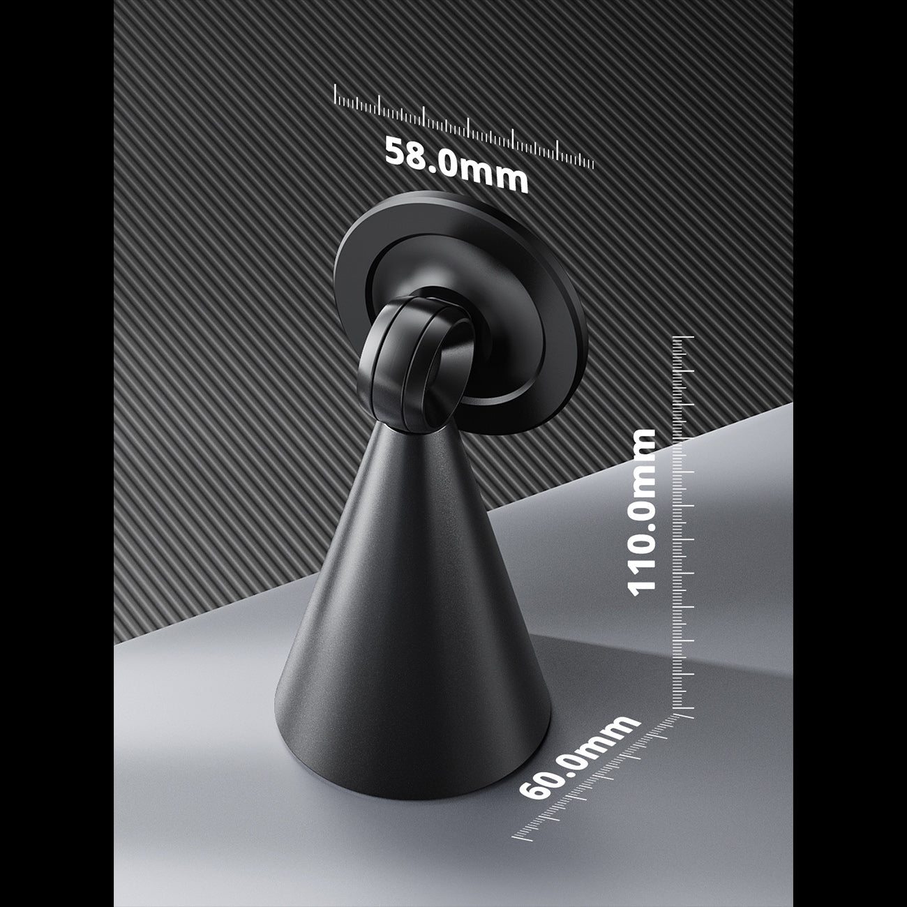 Universal high quality premium Strong magnetic holder 360 degree rotation stable anti-shake drop resistant holder SKU:HLD-VD056BK - Image 3