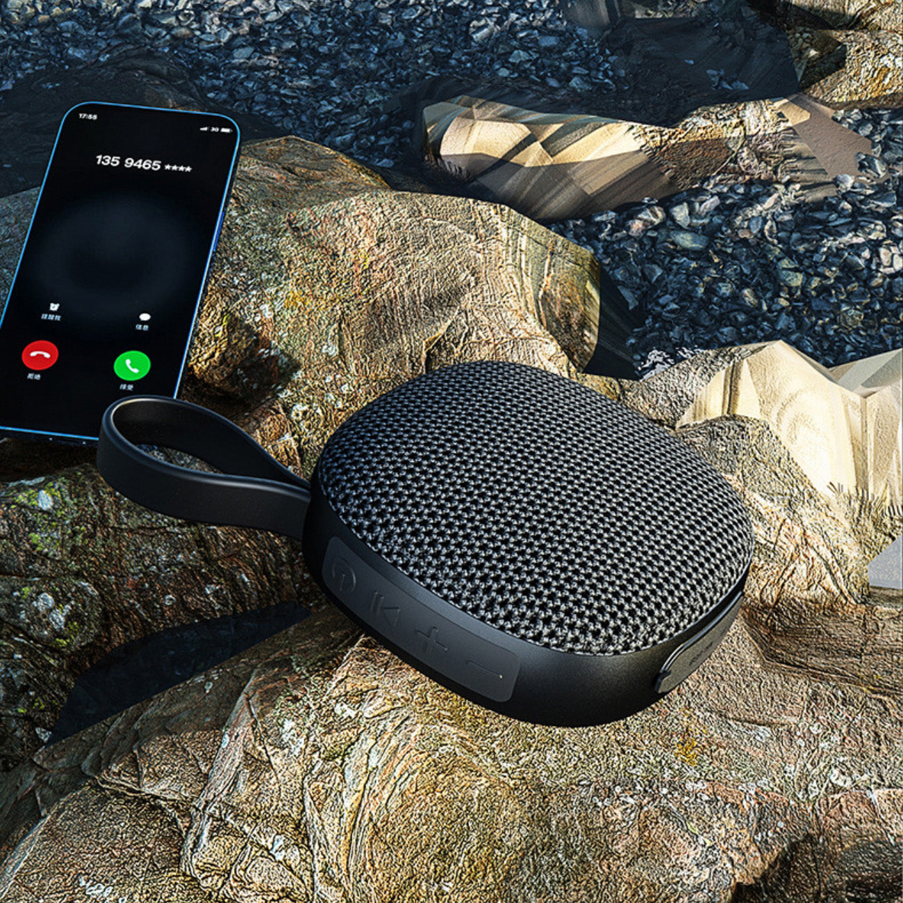 New Arrival portable lightweight Speaker, long battery life, clear sound, used for Home/ Outdoor/ Party in black SKU: SP-VD020BK - Image 4