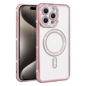 iPhone 15 Pro Magnetic Crystal Case