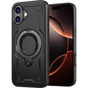 iPhone 16 Plus Magnetic Armor Ring Case