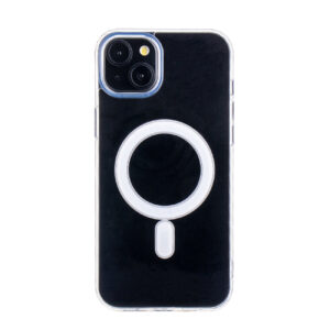 Reiko Magnetic Wireless Charging TPU Bumper Case For iPhone 15 Plus In Clear