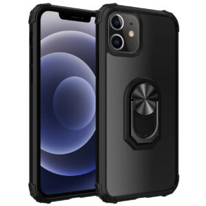 Kickstand Ring Holder TPU Shockproof Case With Magnetic Car MountAPPLE IPHONE 12 MINI In Black