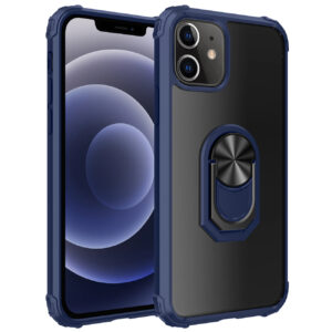 Kickstand Ring Holder TPU Shockproof Case With Magnetic Car MountAPPLE IPHONE 12 MINI In Blue