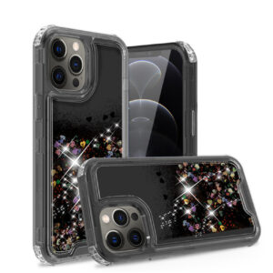 Glitter Case Moving Quicksand In BlackAPPLE IPHONE 12/IPHONE 12 PRO In Black