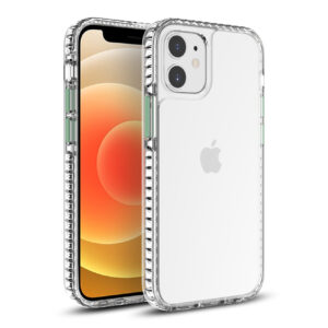 TPU Bumper Shockproof Case With Embedded Coil In BlackAPPLE IPHONE 12 MINI In Clear Green