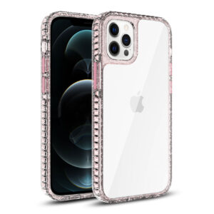 TPU Bumper Shockproof Case With Embedded Coil In BlackAPPLE IPHONE 12 PRO MAX In Pink