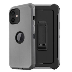 Multilayer Full Protection with Built-In Screen Protector CaseAPPLE IPHONE 12 MINI In Gray
