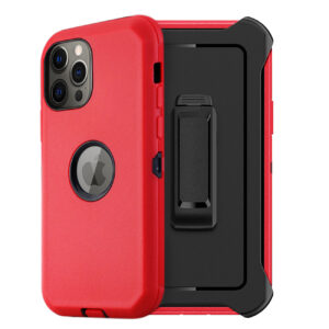 Multilayer Full Protection with Built-In Screen Protector CaseAPPLE IPHONE 12/IPHONE 12 PRO In Red