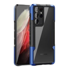 Shockproof Excellent Grip with Silky Feeling for Samsung Galaxy S21 Ultra In Blue
