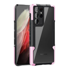 Shockproof Excellent Grip with Silky Feeling for Samsung Galaxy S21 Ultra In Pink