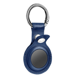 Reiko Leather Protective Case for Apple AirTag In Navy