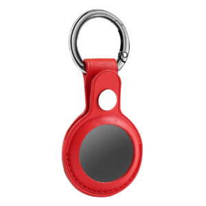 Reiko Leather Protective Case for Apple AirTag In Red