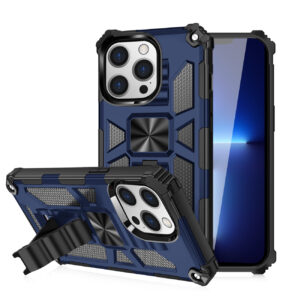 Built-in Kickstand TPU Case with Magnetic Mount for APPLE IPHONE 13 PRO MAX in Blue