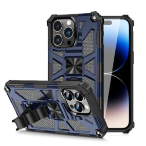 Built-in Kickstand TPU Case with Magnetic Mount for APPLE IPHONE 14 PRO MAX in Blue