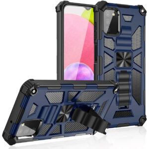 Built-in Kickstand TPU Case with Magnetic Mount for SAMSUNG GALAXY A02S in Blue