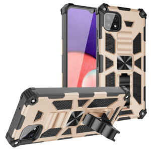Built-in Kickstand TPU Case with Magnetic Mount for SAMSUNG GALAXY A22 5G in  Gold