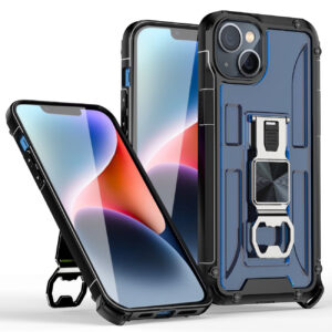 Kickstand Ring Holder/Bottle Opener with Magnetic Car Mount for IPHONE 14 In Blue