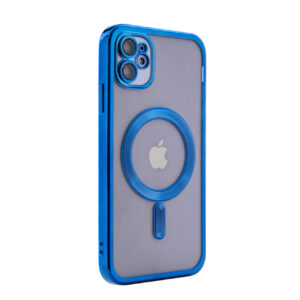 Magnetic Wireless Charging TPU Bumper Case For iPhone 11 In Blue