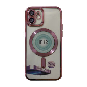Magnetic Wireless Charging TPU Bumper Case For iPhone 14 Plus In Pink