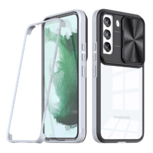 Full Protection With Mobile Phone Protective Film Slide Camera Lens Phone Case For Samsung Galaxy S 22 In Gray