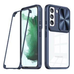 Full Protection With Mobile Phone Protective Film Slide Camera Lens Phone Case For Samsung Galaxy S 22 Plus In Navy