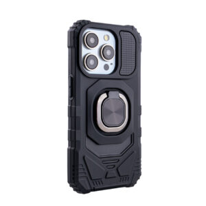 Kickstand Ring Holder TPU Shockproof Case for iPhone 15 PRO in Black