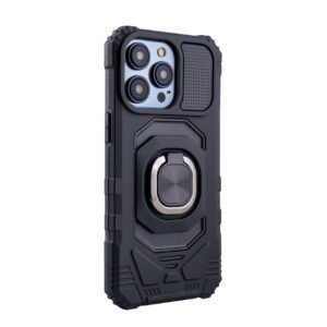 Kickstand Ring Holder TPU Shockproof Case for iPhone 15 PRO MAX in Black