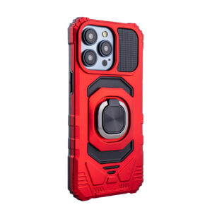 Kickstand Ring Holder TPU Shockproof Case for iPhone 15 PRO MAX in RED