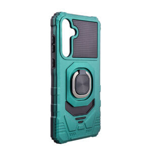 Kickstand Ring Holder TPU Shockproof Case for Samsung Galaxy A55 in Green