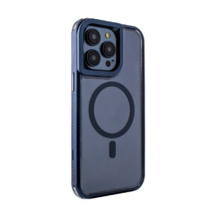 Heavy Duty 3-in-1 Hybrid Shockproof Anti-Fall Protective Magnetic Case for iPhone 15 PRO MAX in Blue