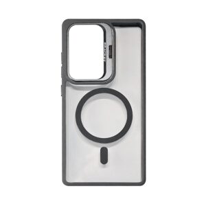 Magnetic Phone Case with Built-in Invisible Kickstand Compatible with Samsung Galaxy S25 (PC70-SAMS25GY)
