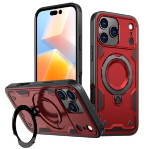 Reiko 360-degree Rotating Magnetic Versatile Stand Red Compatible with IPHONE 17 PRO MAX / IPHONE 18 PRO MAX | SKU: PC73-IPH17MAXRD