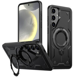 Reiko 360¡ã Rotating Magnetic Versatile Stand Black Compatible with SAMSUNG S25FE ,PC73-SAMS25FEBK