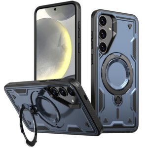 Reiko 360¡ã Rotating Magnetic Versatile Stand Navy Compatible with SAMSUNG A17 5G ,SKU:PC73-SAMA17-5GNV