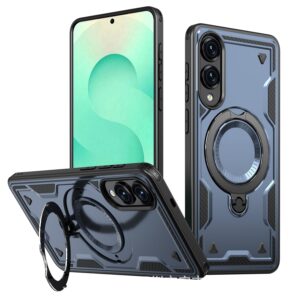 Reiko 360¡ã Rotating Magnetic Versatile Stand Navy Blue Compatible with Samsung Galaxy S25 EDGE