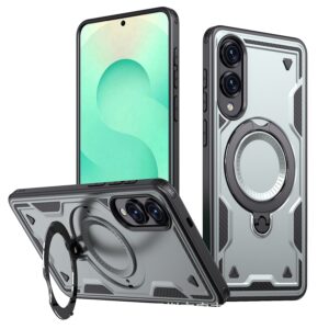 Reiko 360¡ã Rotating Magnetic Versatile Stand Gray Compatible with iPhone Samsung Galaxy S25 EDGE