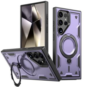 Reiko 360 Degree Rotating Magnetic Versatile Stand Purple Compatible with iPhone Samsung Galaxy A25